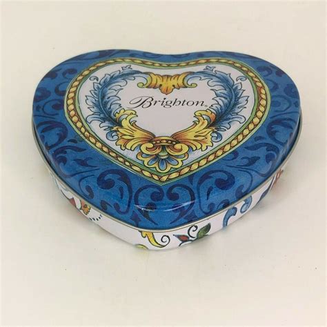 brighton jewelry metal box|Brighton Jewelry box heart.